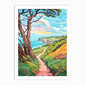 Pembrokeshire Coast Wales 1 Hike Illustration Art Print