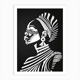 African Woman Portrait 14 Art Print