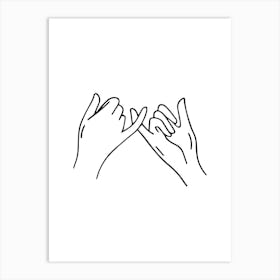 Two Hands Making A Gesture Art Print