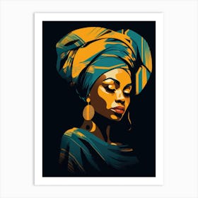 African Woman In A Turban 9 Art Print