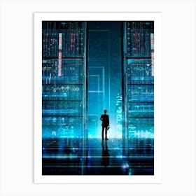 Cyber Intelligence Technology At The Forefront Enhancing Business Operations Abstract Digital Netw Art Print