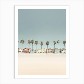 Houses And Palm Trees On Malibu Beach Art Print