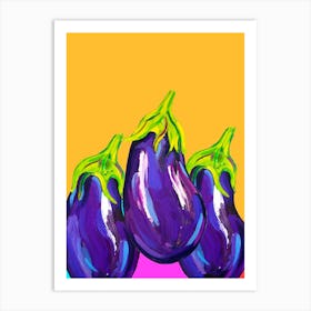Awesome Aubergines Art Print