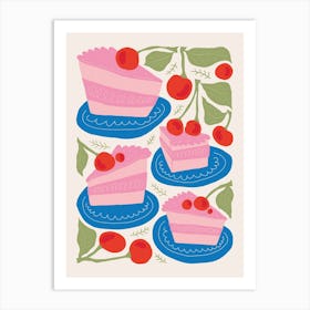 Cherry Cake Art Print