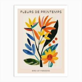 Spring Floral French Poster  Bird Of Paradise 1 Art Print