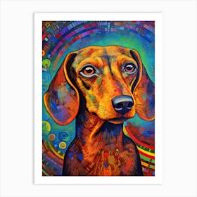 Dachshund dog print 6 Art Print