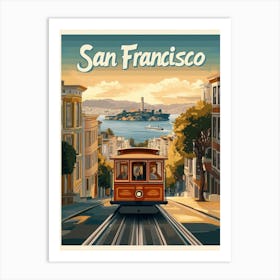 Aihrgdesign A Classic 1960s Travel Poster For San Francisco Art Print