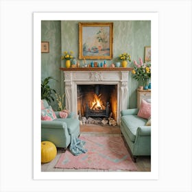 Shabby Chic Living Room Art Print