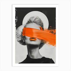 'Black And Orange' 6 Art Print