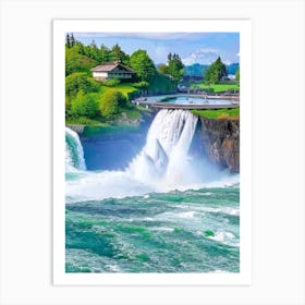 Rhine Falls, Switzerland Majestic, Beautiful & Classic (1) Art Print