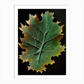 Oak Leaf Vibrant Inspired 1 Art Print