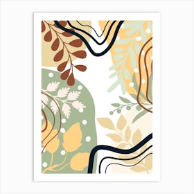 Abstract Floral Pattern 14 Art Print