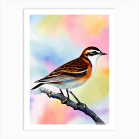 Lark 2 Watercolour Bird Art Print