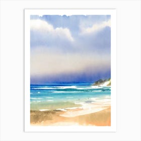 Coolum Beach 2, Australia Watercolour Art Print