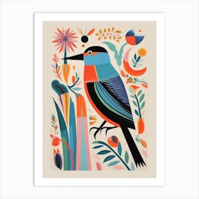 Colourful Scandi Bird Common Tern 3 Art Print