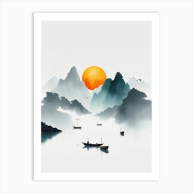 Asian Landscape Painting 8 Art Print