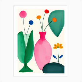 Flowers In Vases 3 Art Print