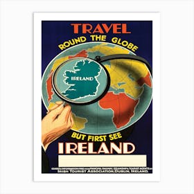 See Ireland First, Vintage Travel Poster Art Print