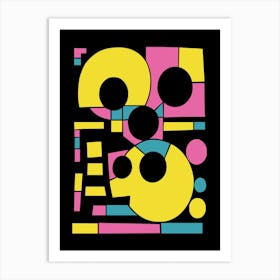 Retro Mod Geometric Abstract Art Print