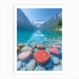 Rocky Lake In Alberta Art Print