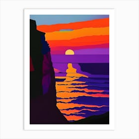 Cliff Edge Sunset Art Print