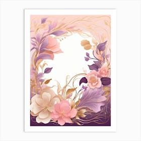 Floral Frame 11 Art Print