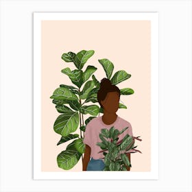 Chilling With Plants Art Print