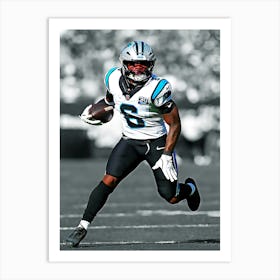 Miles Sanders Of The Carolina Panthers Art Print