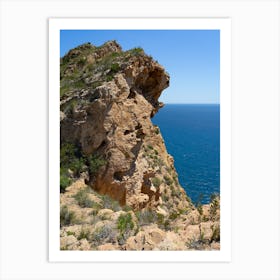 Rock formation on the Mediterranean coast Art Print