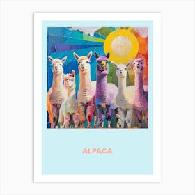 Alpaca Rainbow Poster 3 Art Print