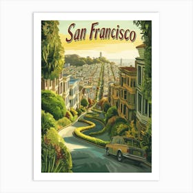 Aihrgdesign A Mid Century Modern Travel Poster For San Francisco 1 Art Print