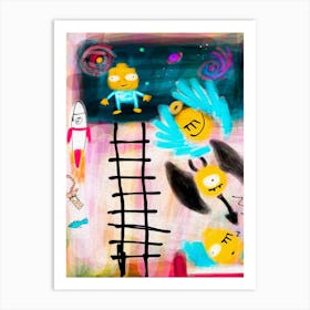 Ladder In The Sky Art Print