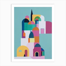 Abstract Houses Art Print