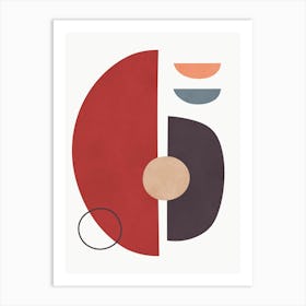 Geometry of circles and semicircles 1 Art Print