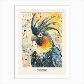Cockatoo Colourful Watercolour 4 Poster Art Print