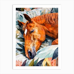 Horse animal illustration art Art Print