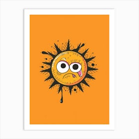 Cartoon Sun Art Print