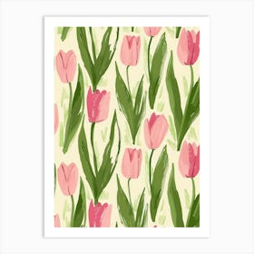 Pink Tulips 2 Art Print