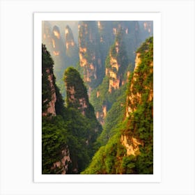 Zhangjiajie National Forest Park 2 China Vintage Poster Art Print