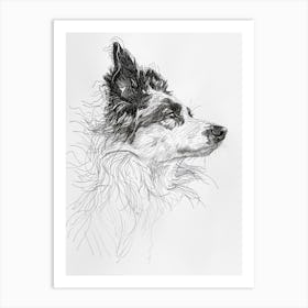 Icelandic Sheepdog Line Art 2 Art Print