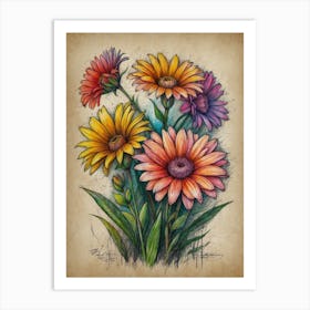 Gerber Daisies 1 Art Print