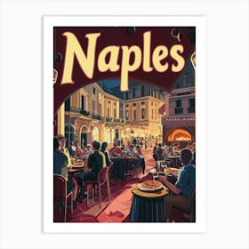 Aihrgdesign A 1970s Inspired Travel Poster For Naples Depicti 2d97b2cf C466 44d7 B310 3d6071bd0651 2 Art Print