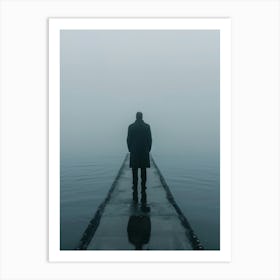 Man On Pier Art Print