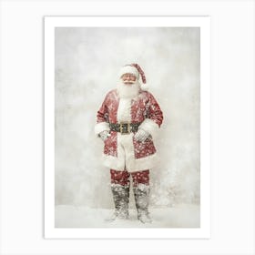 Santa Claus In The Snow 9 Art Print