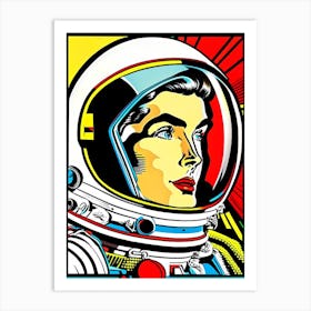 Cosmonaut Bright Comic Space Art Print