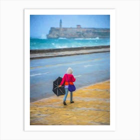 Windswept Walk Havana Art Print