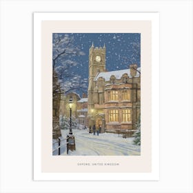 Vintage Winter Poster Oxford United Kingdom 1 Art Print