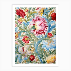 Floral Tapestry Art Print