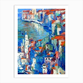 Port Of Trieste Italy Abstract Block harbour Art Print