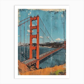 Kitsch Golden Gate Bridge Collage 2 Art Print